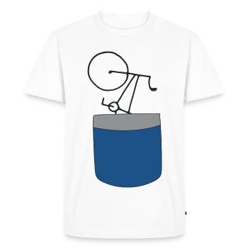 vélo - T-shirt Premium bio Homme - blanc - Devant - Nico (187cm)