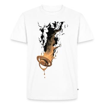 Burning pacifier - Men's Premium Organic T-Shirt - white - Front - Nico (187cm)
