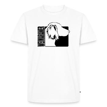 Weimaraner longhaar Profil Chiens Chien Wilsigns - T-shirt Premium bio Homme - blanc - Devant - Nico (187cm)