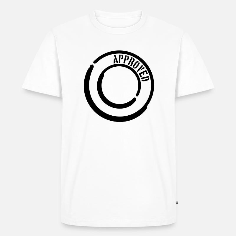 Approved - Männer Premium Bio T-Shirt - Weiß