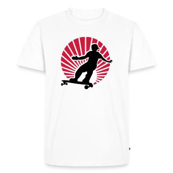 longboard - Männer Premium Bio T-Shirt - Weiß - Vorne - Nico (187cm)