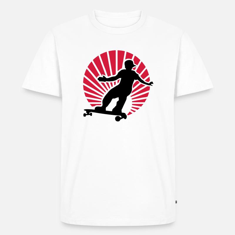 longboard - Männer Premium Bio T-Shirt - Weiß