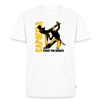capoiera fight or dance - T-shirt Premium bio Homme - blanc - Devant - Nico (187cm)