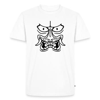 face head evil - Men's Premium Organic T-Shirt - white - Front - Nico (187cm)