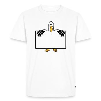 moeve avec cadre texte champ - T-shirt Premium bio Homme - blanc - Devant - Nico (187cm)