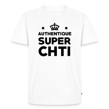 Authentique Super Chti - T-shirt Premium bio Homme - blanc - Devant - Nico (187cm)