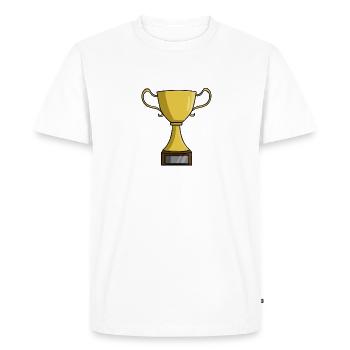 Trophy Illustration - Men's Premium Organic T-Shirt - white - Front - Nico (187cm)