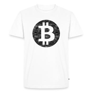 Bitcoin BTC - T-shirt Premium bio Homme - blanc - Devant - Nico (187cm)