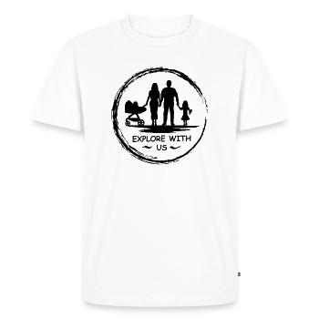 Explorez avec nous 4 [Équipe familiale] - T-shirt Premium bio Homme - blanc - Devant - Nico (187cm)