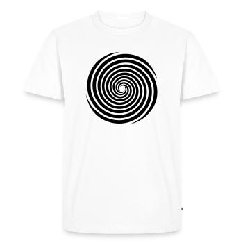 spirale1farbe - T-shirt Premium bio Homme - blanc - Devant - Nico (187cm)