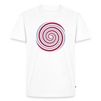 spirale2farben2 - T-shirt Premium bio Homme - blanc - Devant - Nico (187cm)