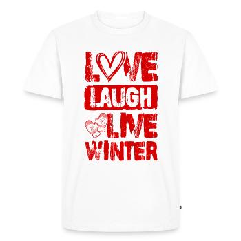 Love Live Winter - T-shirt Premium bio Homme - blanc - Devant - Nico (187cm)