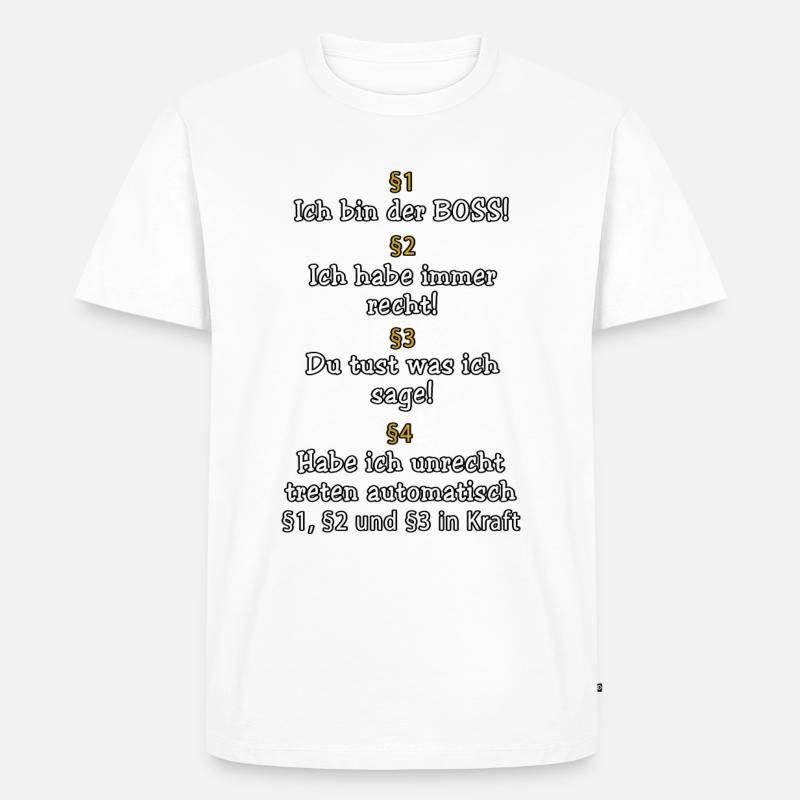 ICH BIN DER BOSS! - Männer Premium Bio T-Shirt - undefined