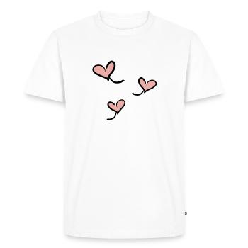 heart line - Men's Premium Organic T-Shirt - white - Front - Nico (187cm)