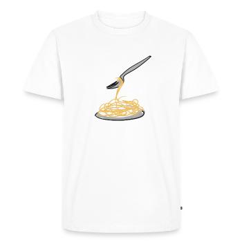 symbole spaghetti - T-shirt Premium bio Homme - blanc - Devant - Nico (187cm)
