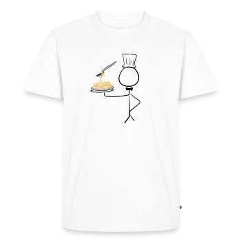 cuisinier cuisinier - T-shirt Premium bio Homme - blanc - Devant - Nico (187cm)