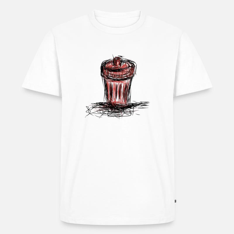 Müll eimer - Männer Premium Bio T-Shirt - Weiß