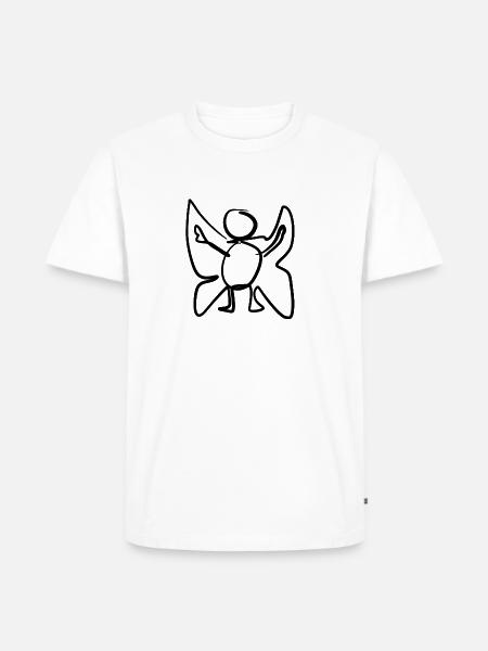 Abstract wings - Men's Premium Organic T-Shirt - white