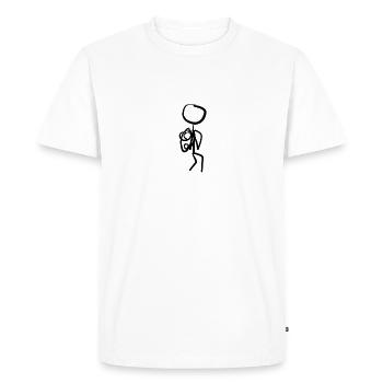 Élèves - T-shirt Premium bio Homme - blanc - Devant - Nico (187cm)