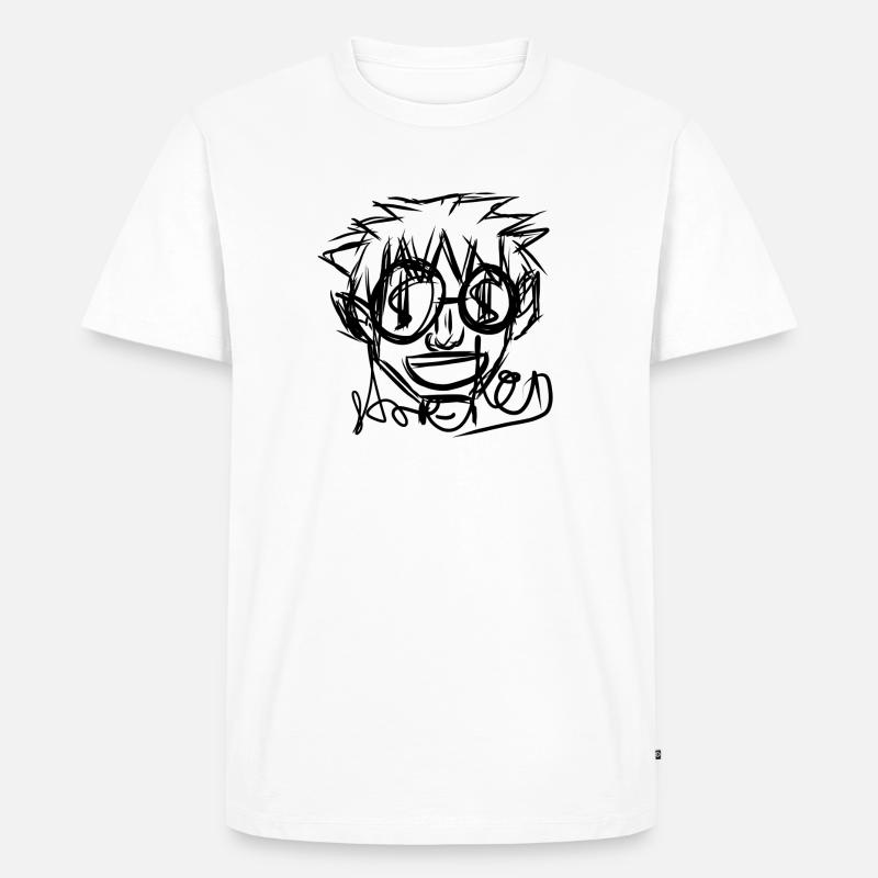 nerd geek - Männer Premium Bio T-Shirt - Weiß