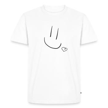 Smiley heureux - T-shirt Premium bio Homme - blanc - Devant - Nico (187cm)