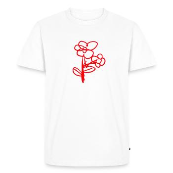 fleur naturelle - T-shirt Premium bio Homme - blanc - Devant - Nico (187cm)