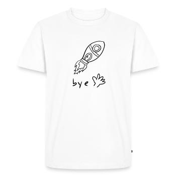 Rocket Bye au revoir - T-shirt Premium bio Homme - blanc - Devant - Nico (187cm)