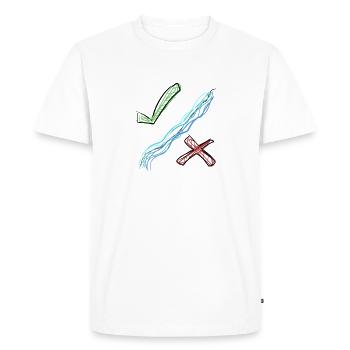 True False - Men's Premium Organic T-Shirt - white - Front - Nico (187cm)