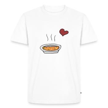 Soupe alimentaire - T-shirt Premium bio Homme - blanc - Devant - Nico (187cm)