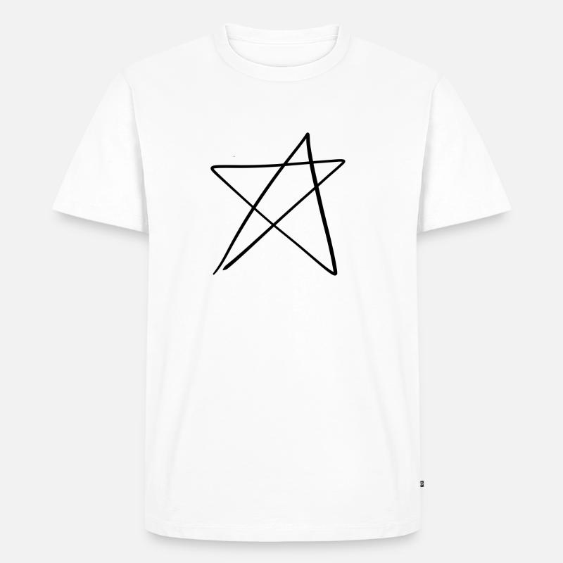 Stern Form - Männer Premium Bio T-Shirt - Weiß