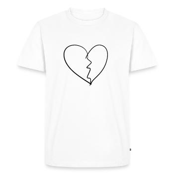 Heart broken - Men's Premium Organic T-Shirt - white - Front - Nico (187cm)