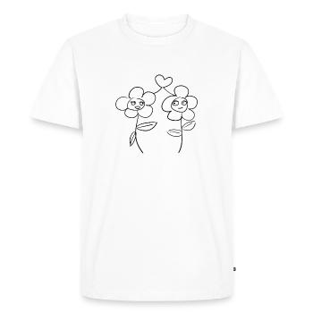 Fleurs Fleurs - T-shirt Premium bio Homme - blanc - Devant - Nico (187cm)