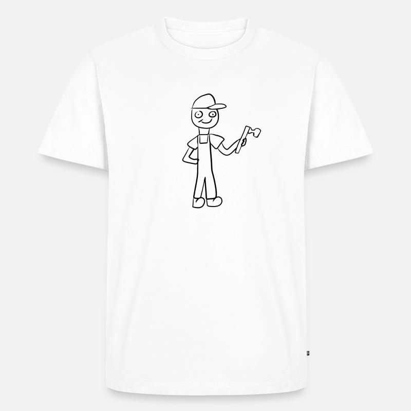Handwerker Handwerk - Männer Premium Bio T-Shirt - Weiß