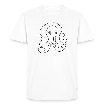 figure abstraite - T-shirt Premium bio Homme - blanc - Devant - Nico (187cm)