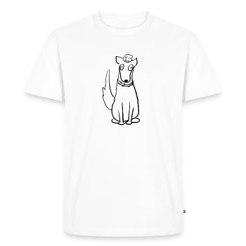 dog awake dog - Men's Premium Organic T-Shirt - white - Front - Nico (187cm)