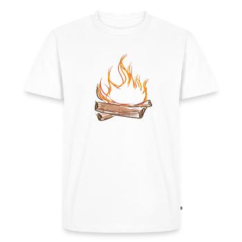 Feu de camp - T-shirt Premium bio Homme - blanc - Devant - Nico (187cm)