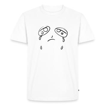 pleurer tristement - T-shirt Premium bio Homme - blanc - Devant - Nico (187cm)