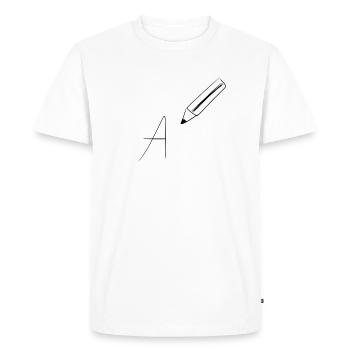 stylo à dessiner - T-shirt Premium bio Homme - blanc - Devant - Nico (187cm)