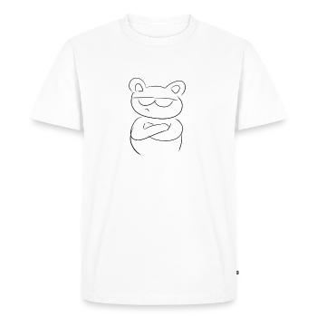 Bear animal - Men's Premium Organic T-Shirt - white - Front - Nico (187cm)
