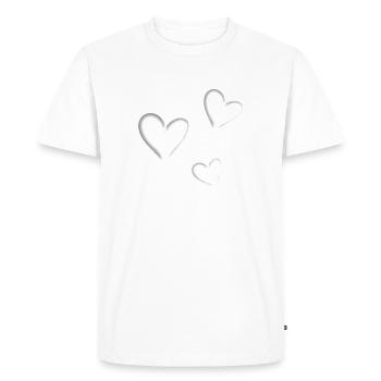 heart hearts - Men's Premium Organic T-Shirt - white - Front - Nico (187cm)