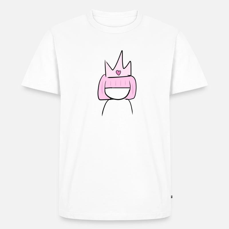 krone königin - Männer Premium Bio T-Shirt - Weiß