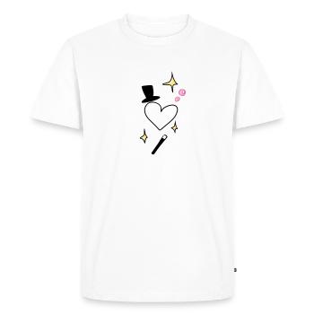 Magician heart - Men's Premium Organic T-Shirt - white - Front - Nico (187cm)