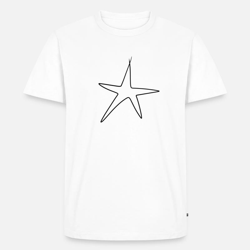 stern sterne - Männer Premium Bio T-Shirt - Weiß