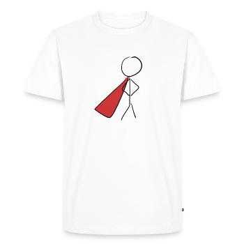 héros super-héros - T-shirt Premium bio Homme - blanc - Devant - Nico (187cm)