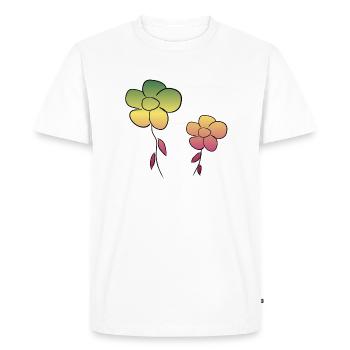fleurs - T-shirt Premium bio Homme - blanc - Devant - Nico (187cm)