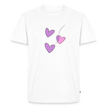 cœurs de cœur - T-shirt Premium bio Homme - blanc - Devant - Nico (187cm)