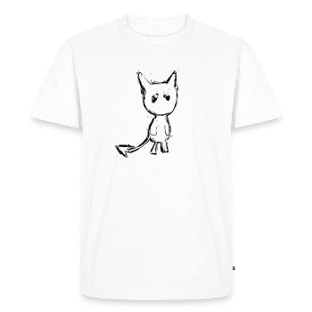 devil evil - Men's Premium Organic T-Shirt - white - Front - Nico (187cm)