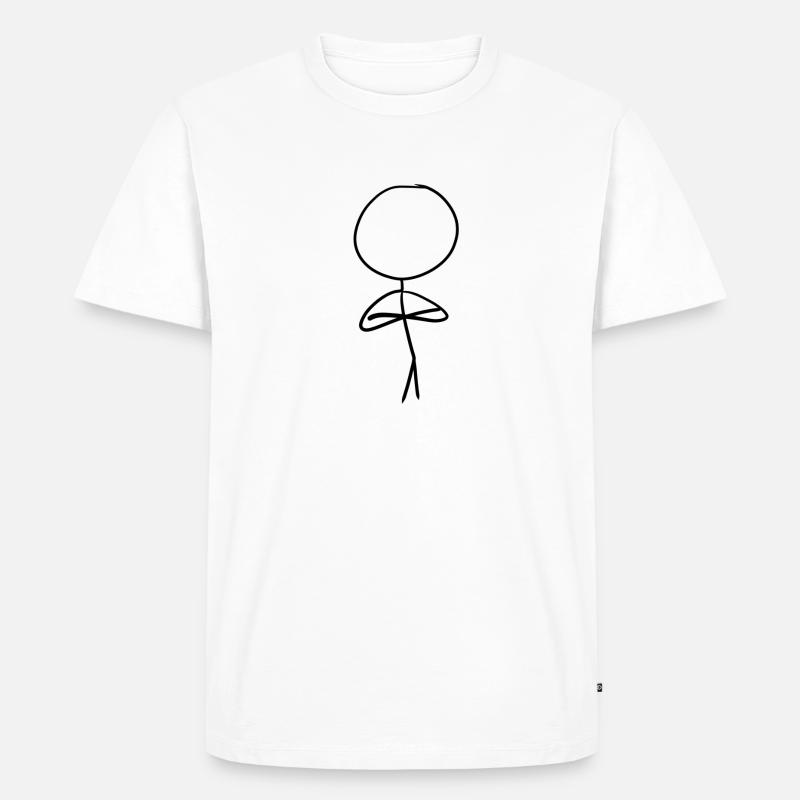 beleidigt wut - Männer Premium Bio T-Shirt - Weiß