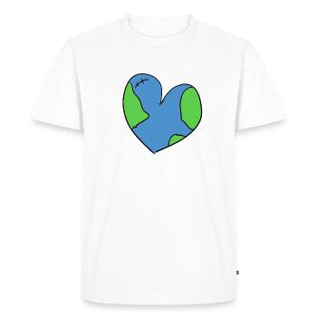 changement climatique cœur protection du climat climat terre - T-shirt Premium bio Homme - blanc - Devant - Nico (187cm)