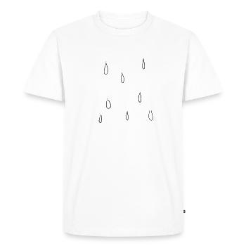modèle d’eau de pluie le temps laisse tomber des larmes larmes - T-shirt Premium bio Homme - blanc - Devant - Nico (187cm)
